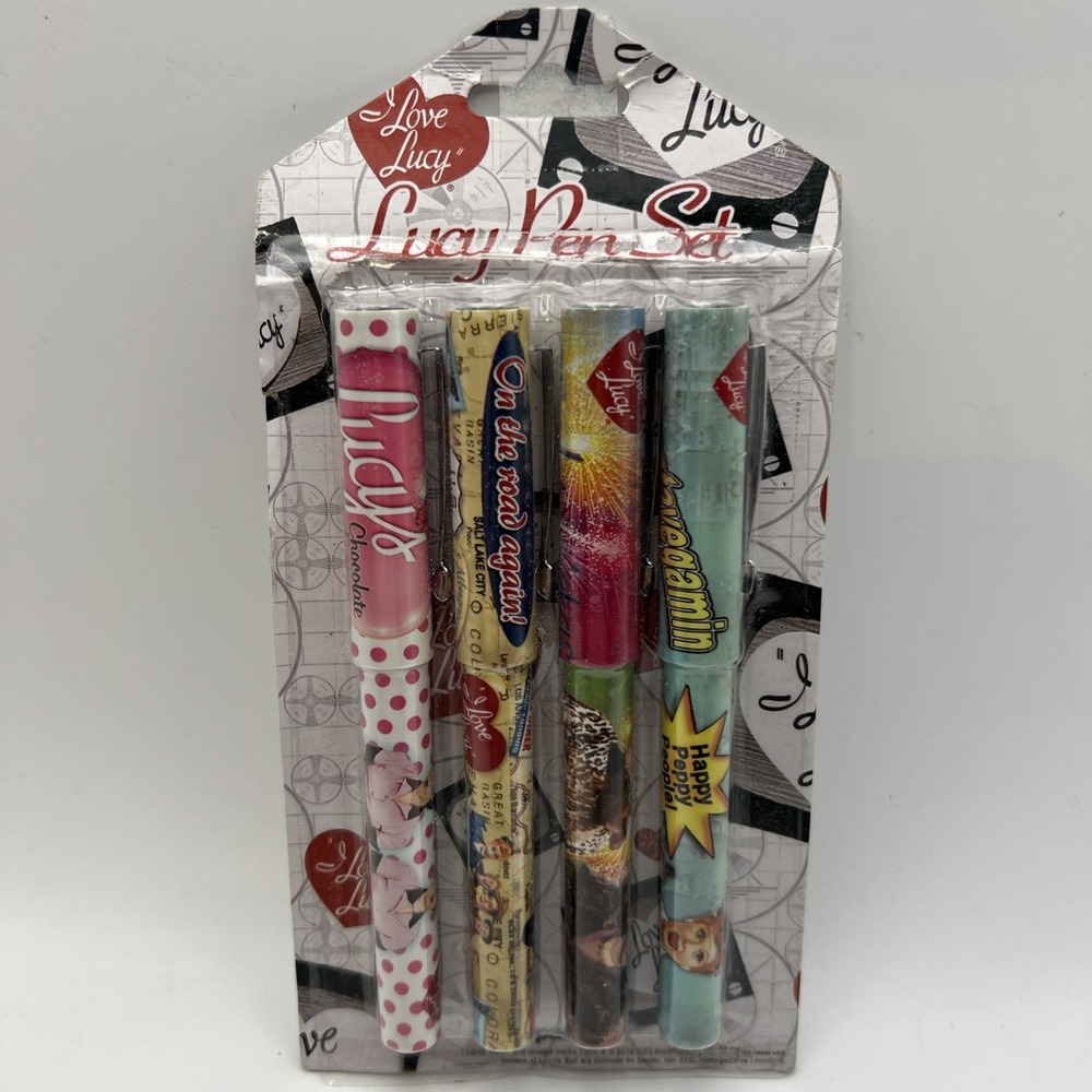 Set of 4 - I Love Lucy Ink Pens - 4 different Lucy pens New